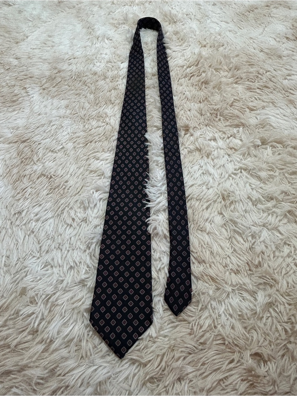 Covington Black Tie with Small Geometric Motif